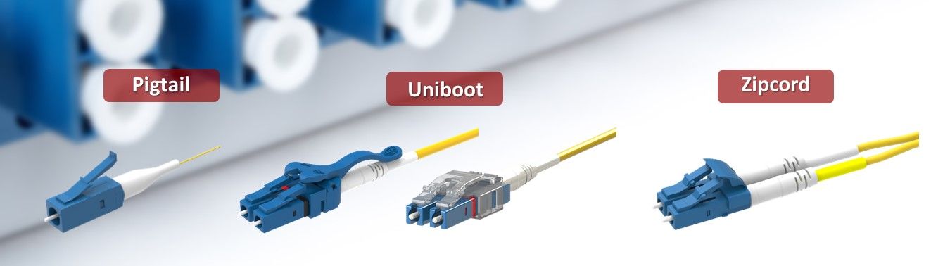 Múltiples cables de conexión LC a LC de modo único para elegir